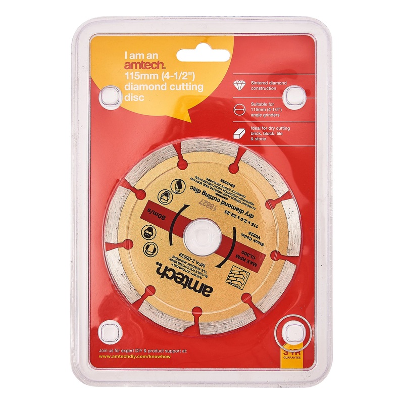 Amtech V0225 115mm (4.5) Diamond cutting disc