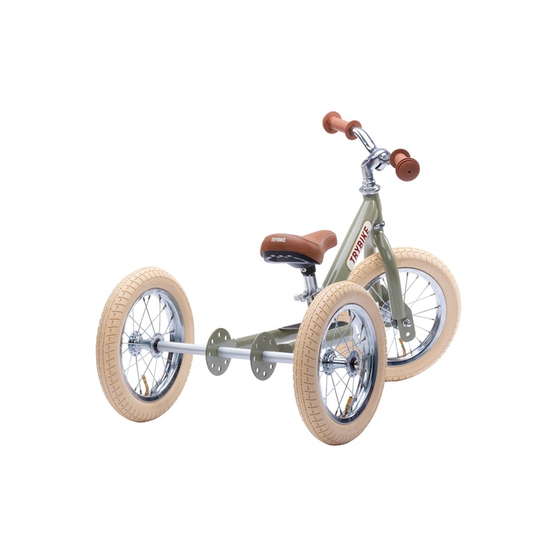 Trybike Convertible Steel Bike in Vintage Green