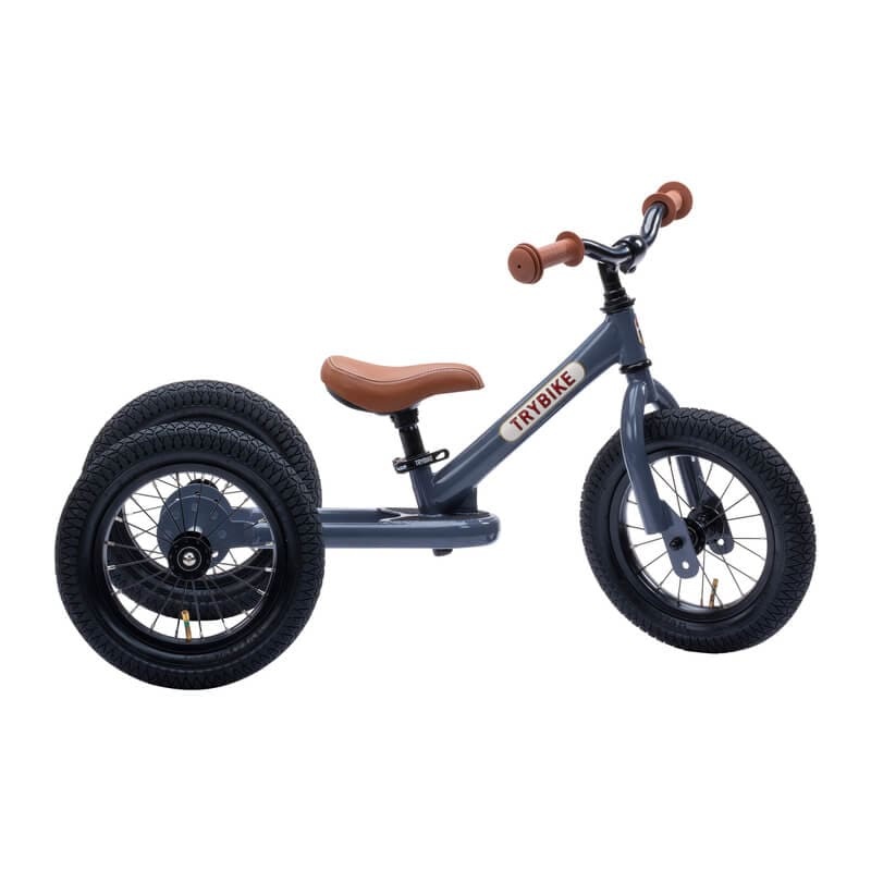Trybike Convertible Steel Bike in Vintage Grey