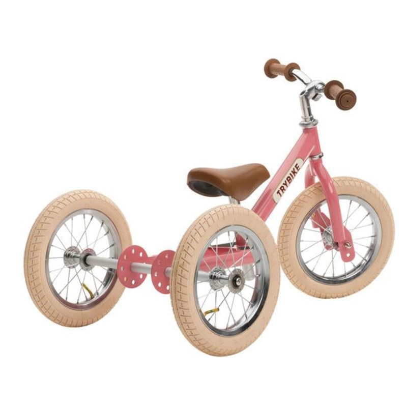 Trybike Convertible Steel Bike in Vintage Pink