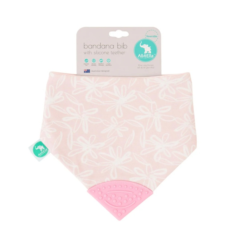 All4Ella Bandana Bib with Teether