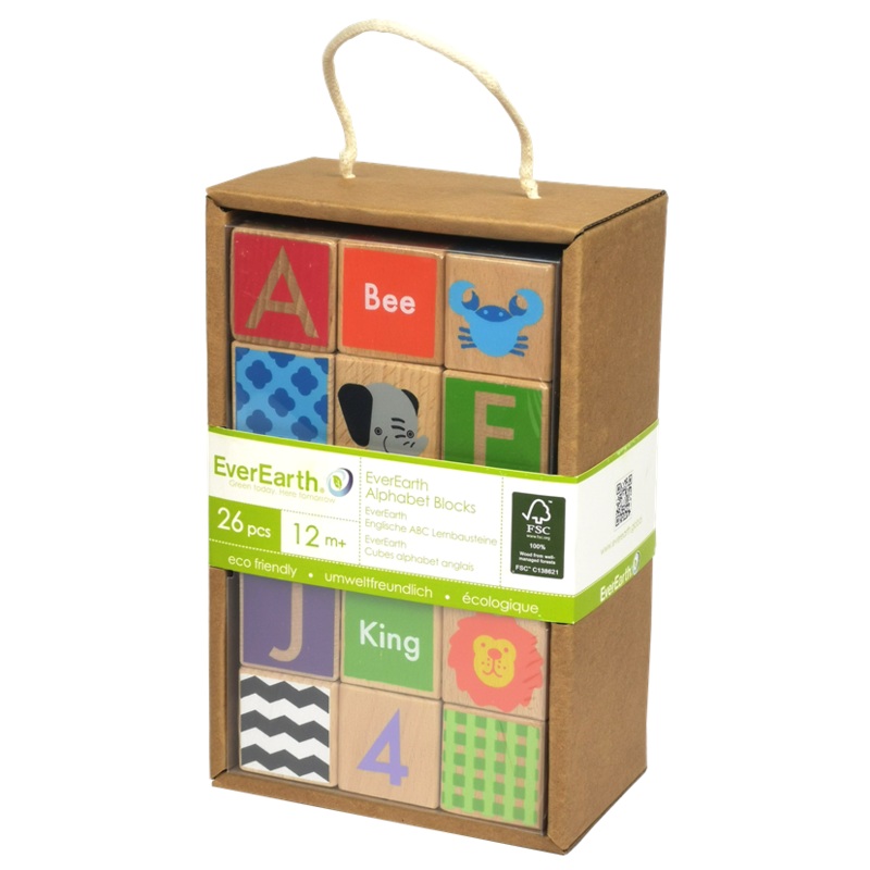 EverEarth Alphabet Blocks – 26pc