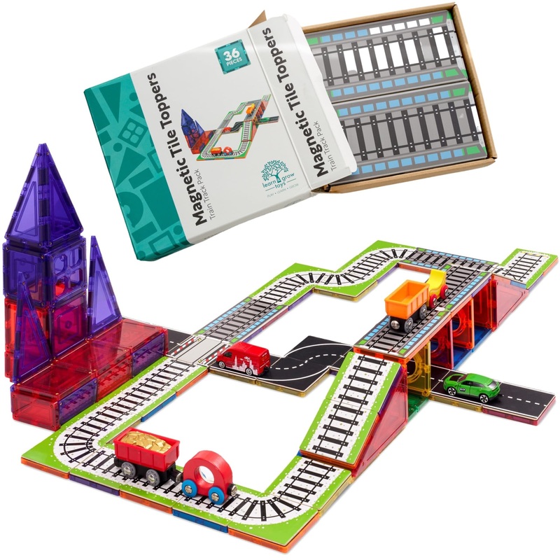 Magnetic Tile Toppers – Train Pack