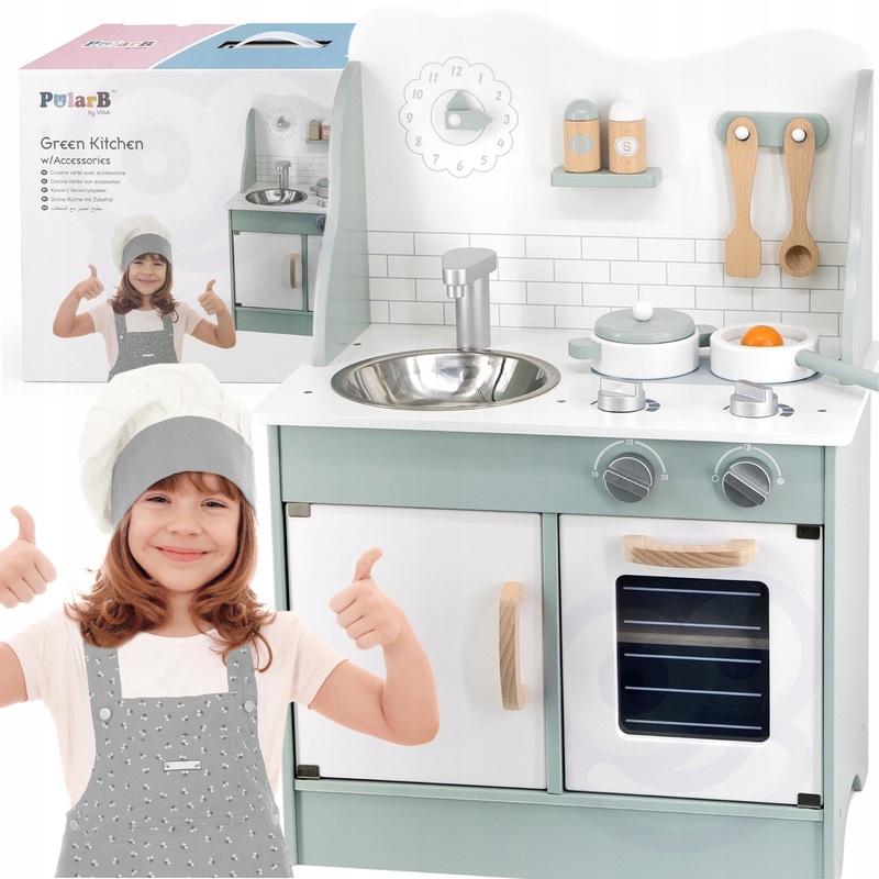 PolarB Green Kitchen with Accessories