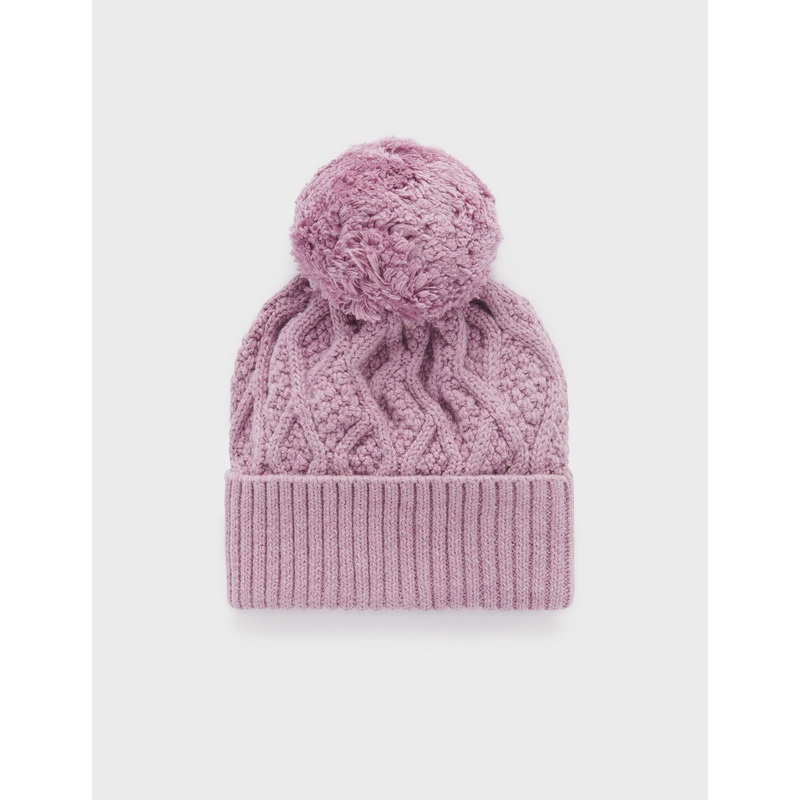 Cable Beanie – Lavender
