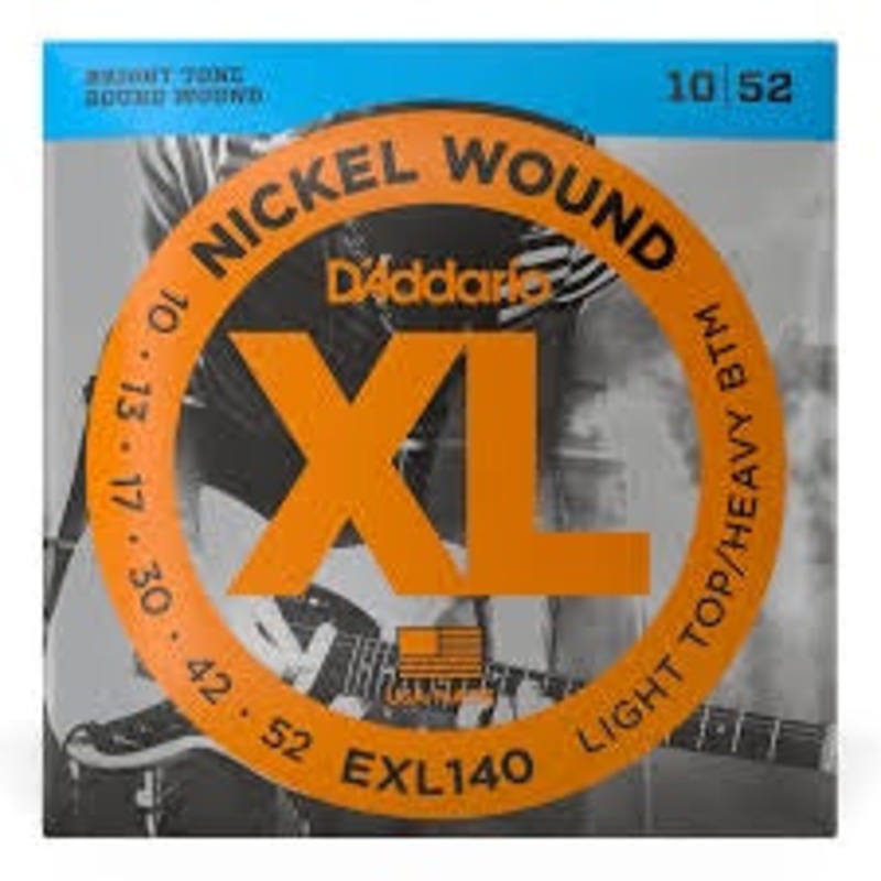 D’Addario Electric Guitar Strings Light Top Heavy Bottom 10-52