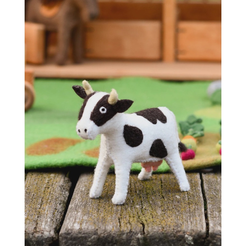 Felt Cow Farm Animal Toy