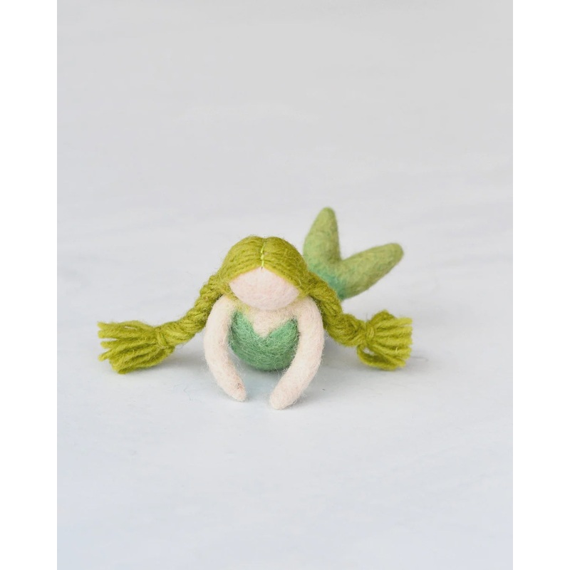 Felt Waldorf Mermaid – Green Hair