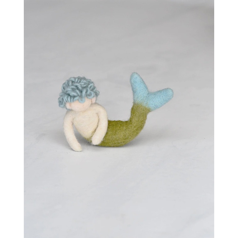 Felt Waldorf Merman – Blue Hair