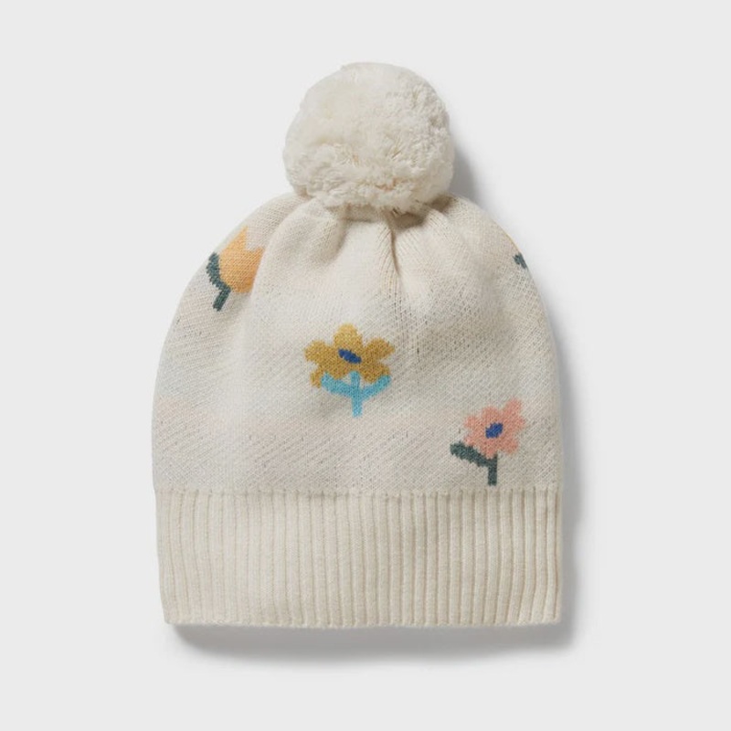 Flower Pop Organic Knitted Jacquard Hat