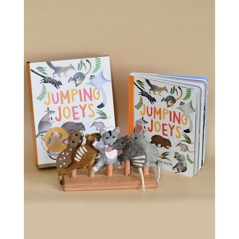 Jumping Joeys Finger Puppets and Book by Sarah Allen