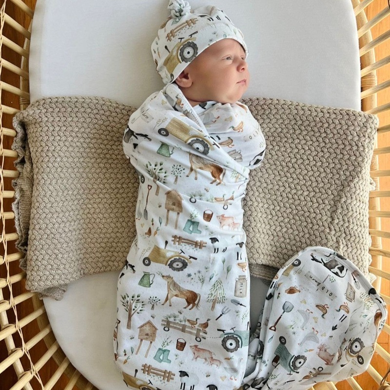 Mini & Me Baby Jersey Wrap Set