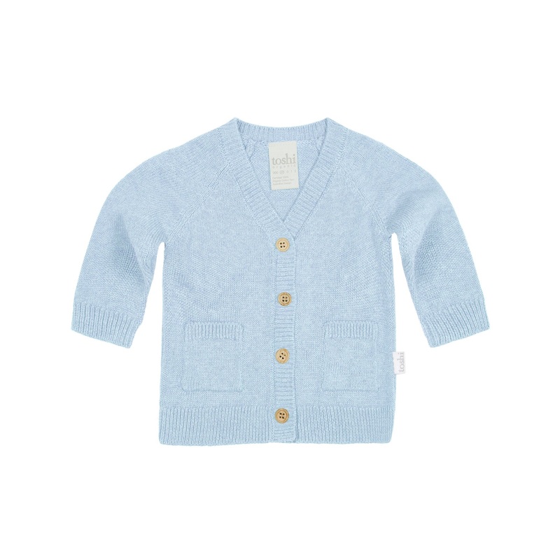 Organic Cardigan Remy Bluebird