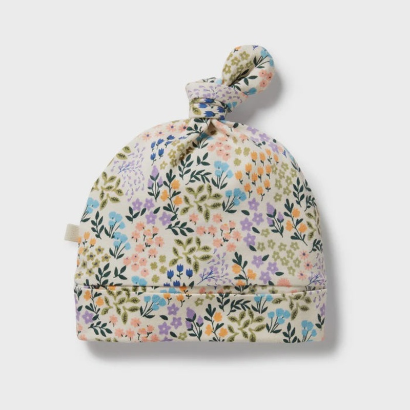 Tiny Bloom Organic Knot Hat