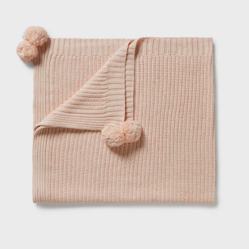 Wilson and Frenchy Organic Knitted Blanket – Fairy Floss