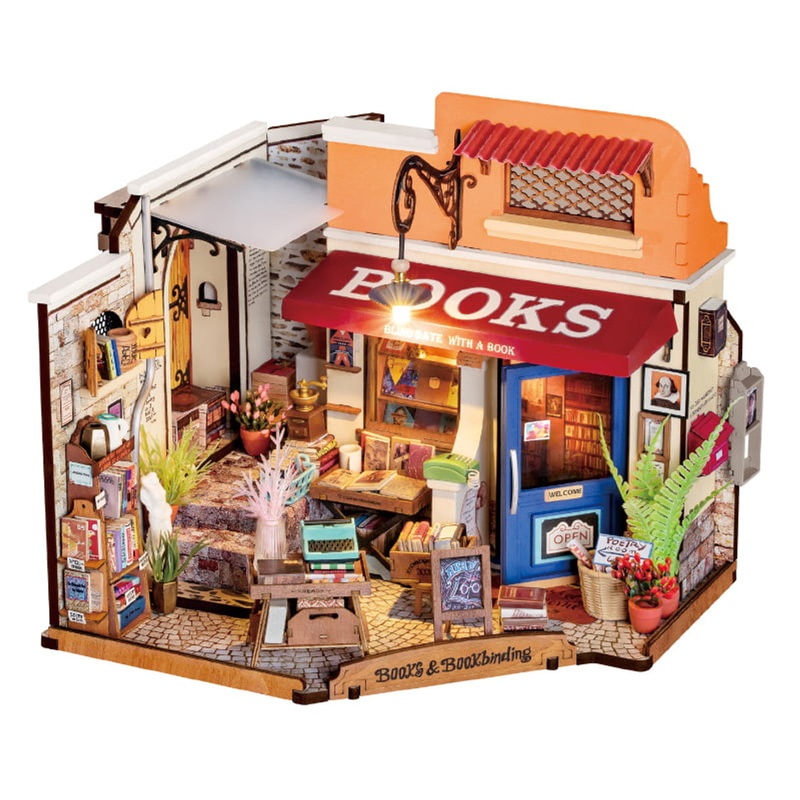 DIY Mini House Corner Bookstore