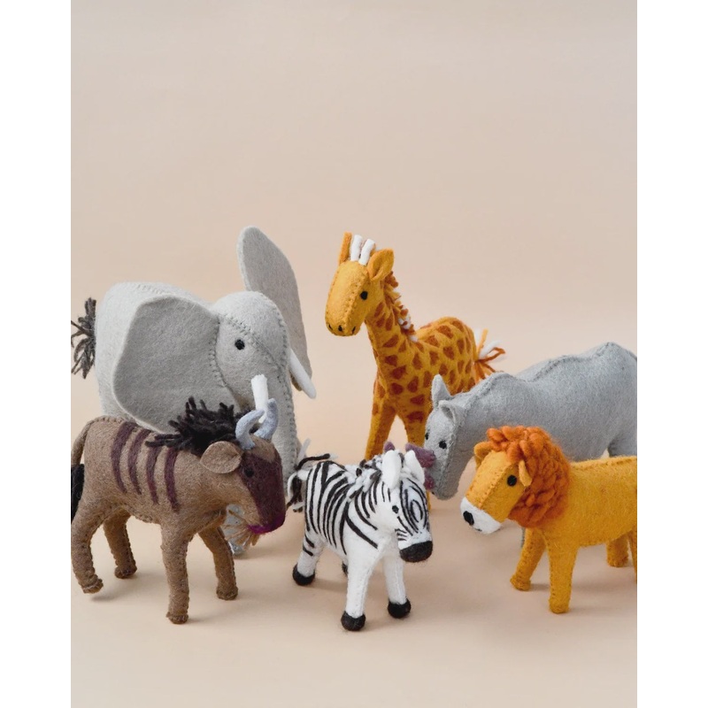 Felt Safari Animal Toys (Set of 6)