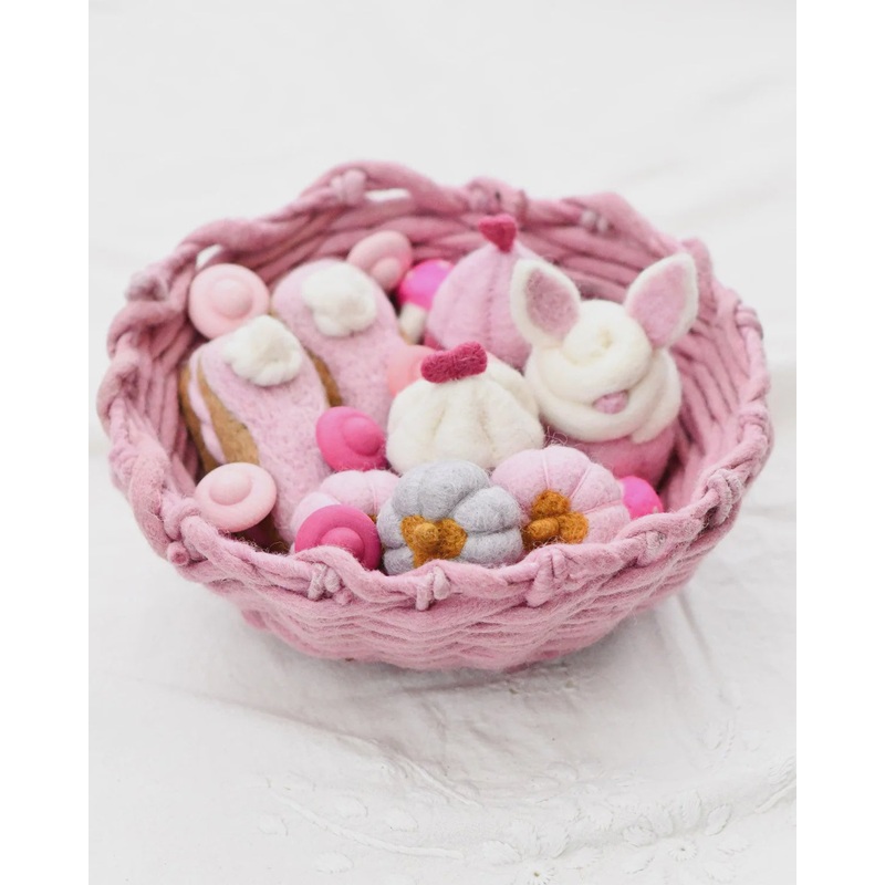 Felt Weave Basket – Light Pink Colour (Basket Only)
