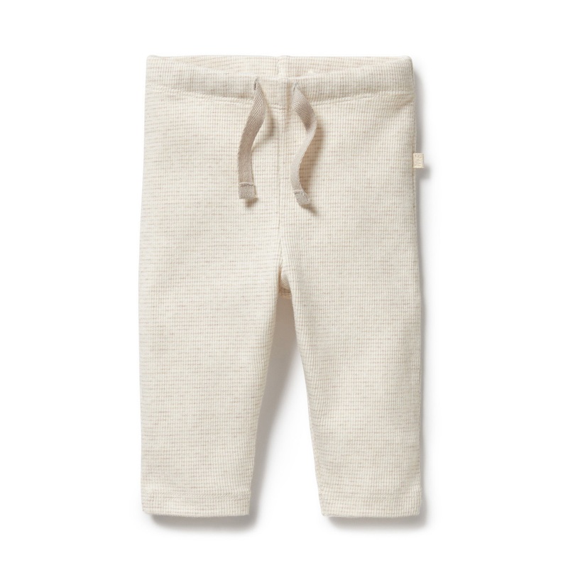 Organic Stripe Rib Legging – Oatmeal