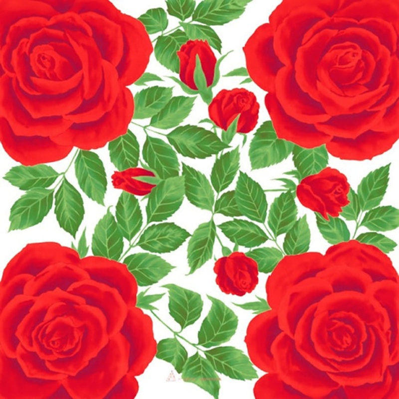 Asayama Misato – Rose 50 x 50 cm Furoshiki (Japanese Wrapping Cloth)