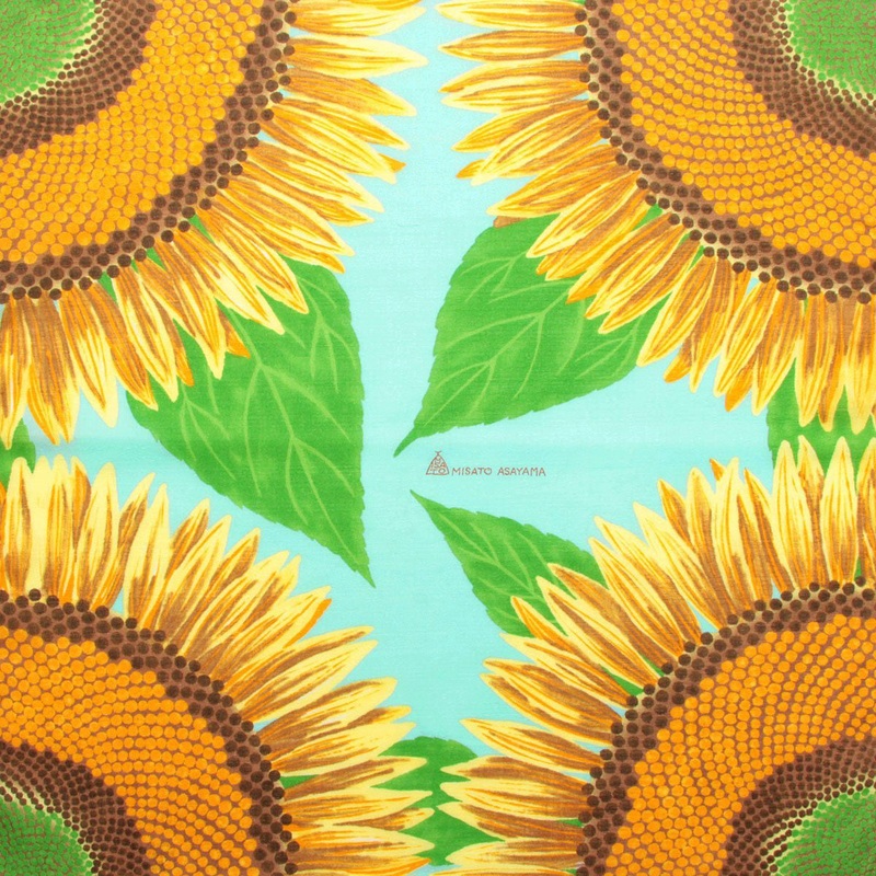 Asayama Misato – Sunflower 50 x 50 cm Furoshiki (Japanese Wrapping Cloth)
