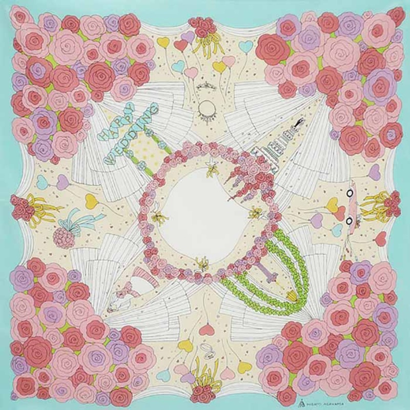 Asayama Misato – Wedding Party  75 x 75 cm Furoshiki (Japanese Wrapping Cloth)