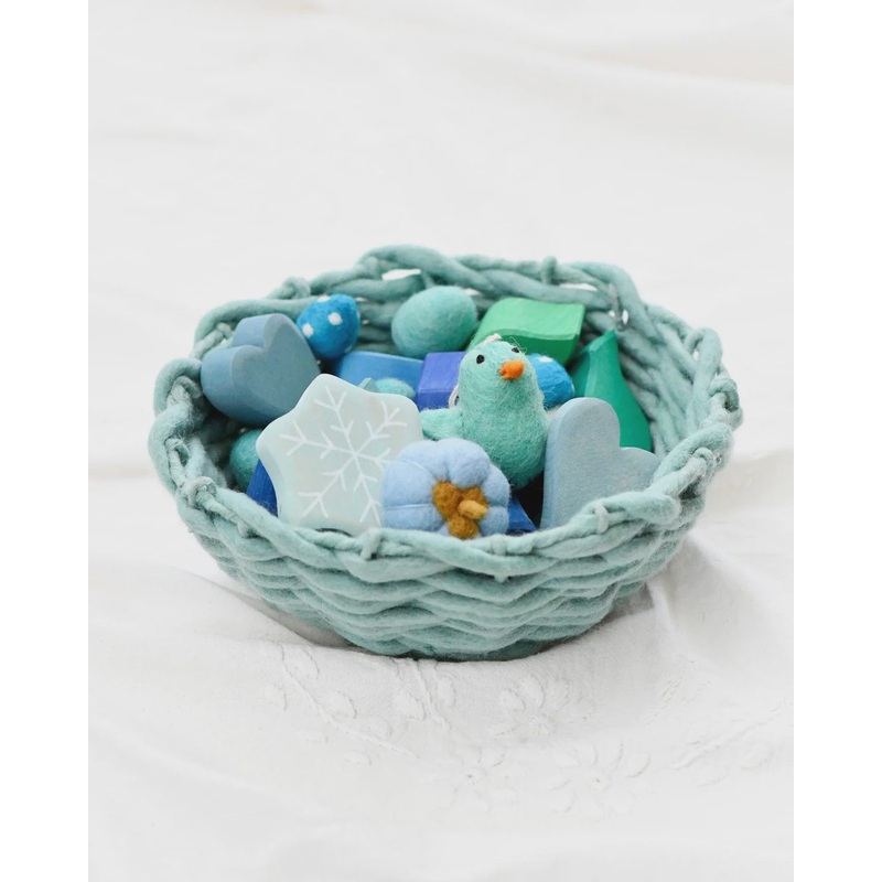 Felt Weave Basket – Light Blue Colour (Basket Only)