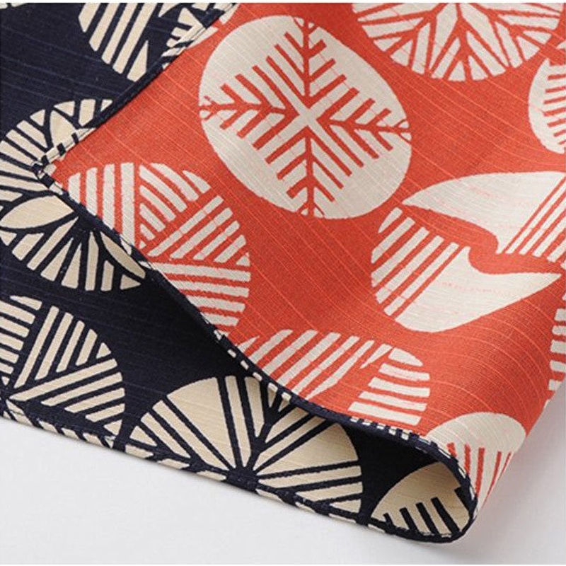 Isamonyou –  Double-Sided Dyeing Matsu (Pine) Navy/Red  – Furoshiki (Japanese Wrapping Cloth)