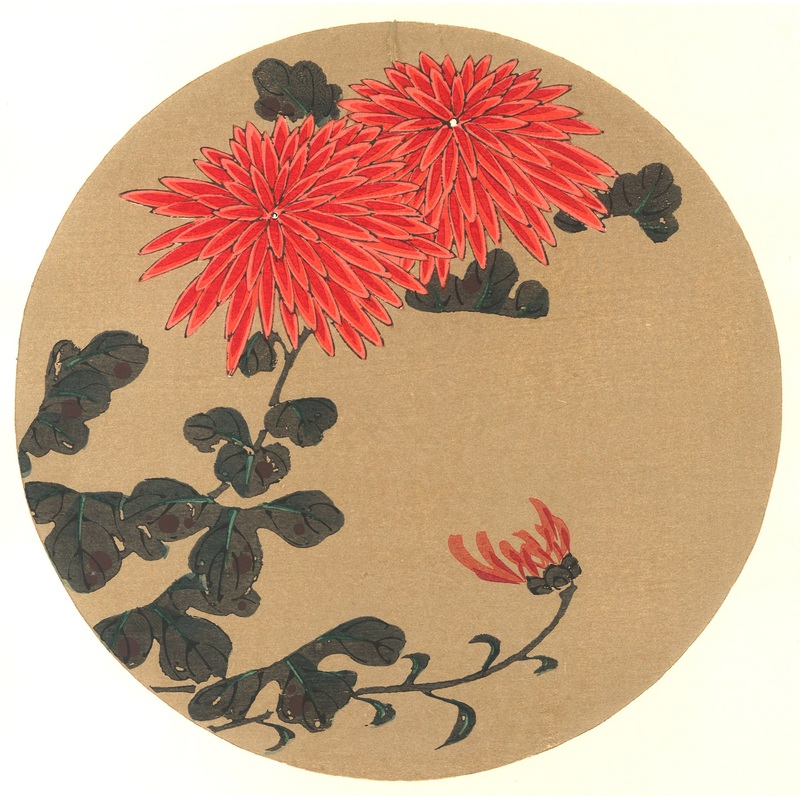 Ito Jakuchu – Beni Kiku (Red Chrysanthemum) – Free Shipping