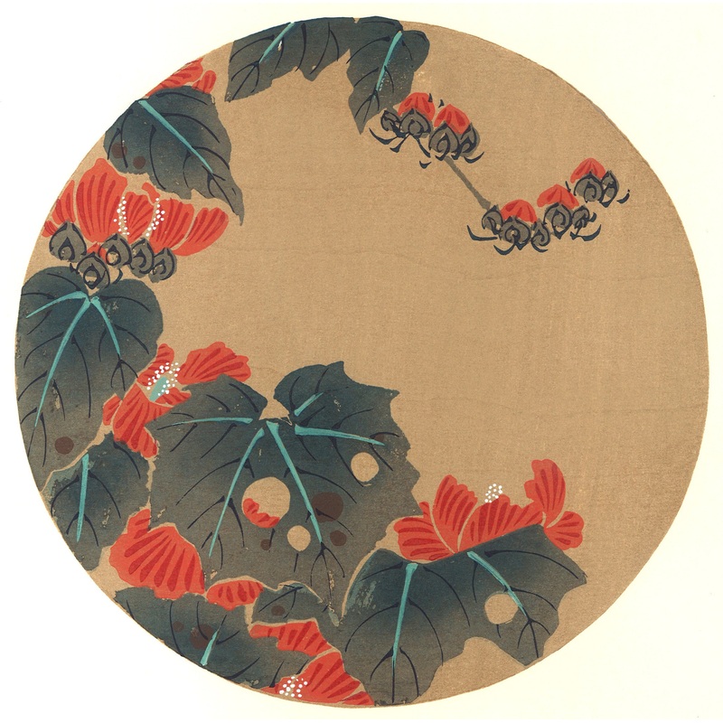 Ito Jakuchu – Tachi Aoi (Hollyhock) – Free Shipping