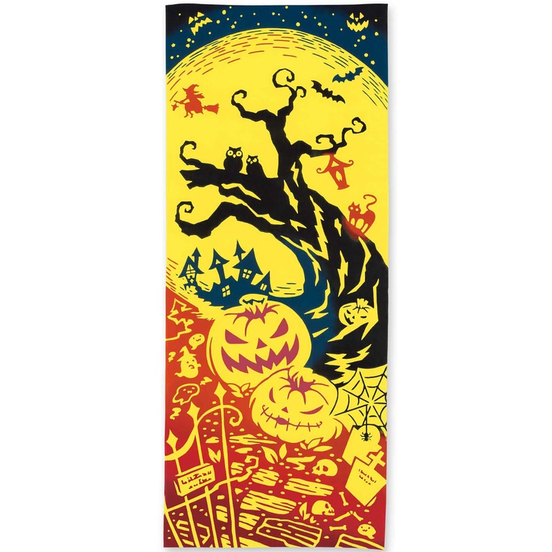 Kenema – Itazura Halloween   (The dyed Tenugui) – Japanese traditional Tenugui