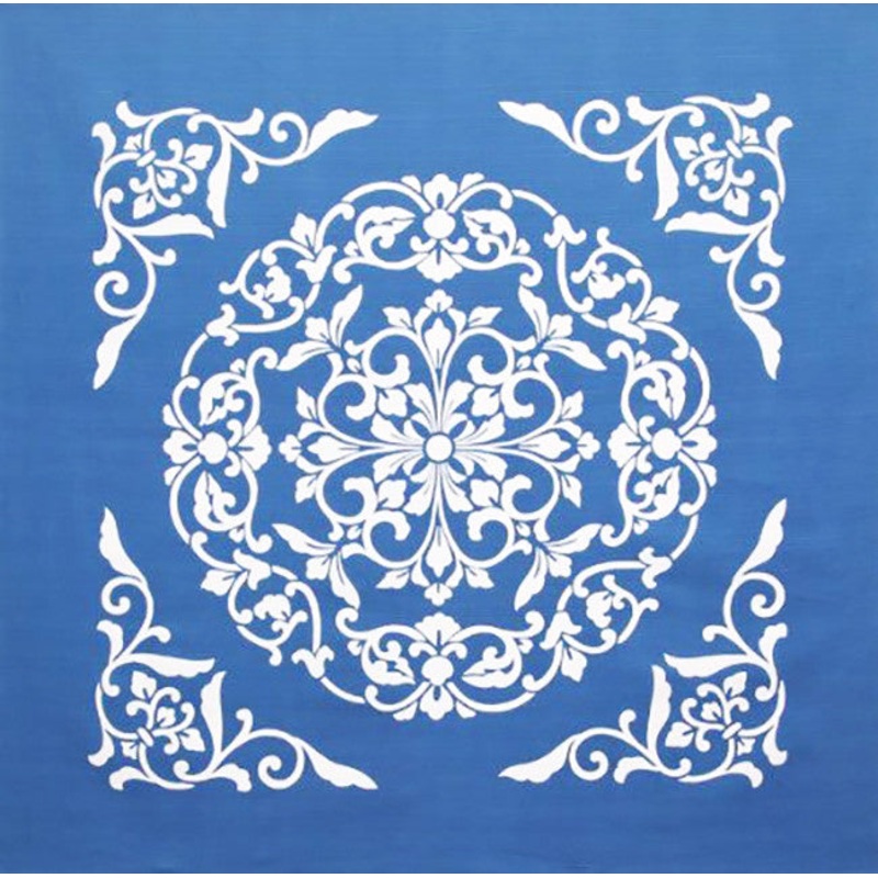 Maruwa – Shosoin Pattern Light Blue – Furoshiki (Japanese Wrapping Cloth) 100 x 100 cm