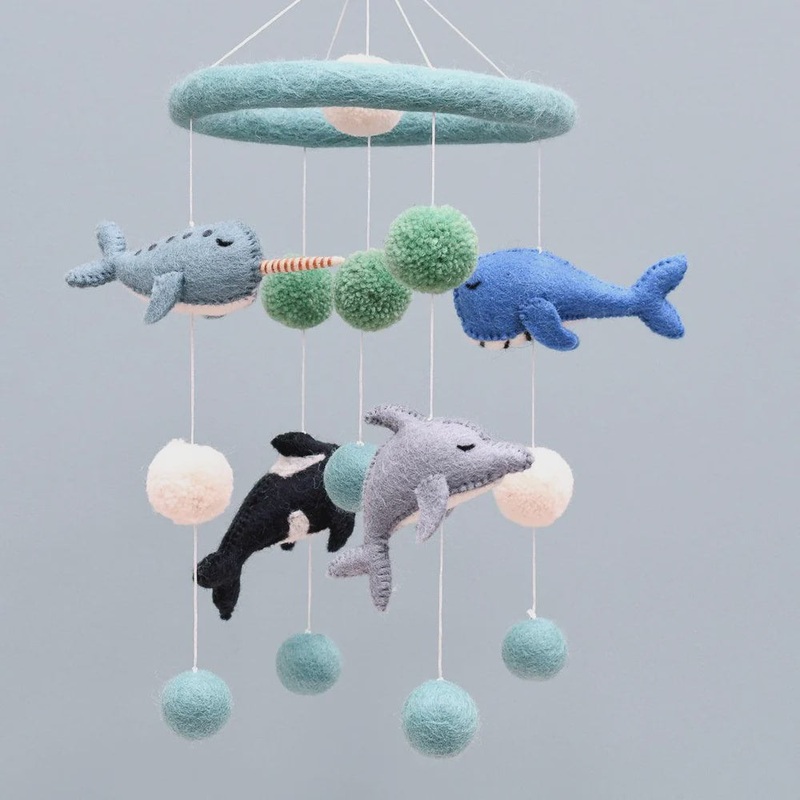 Nursery Cot Mobile – Ocean Marine Mammals