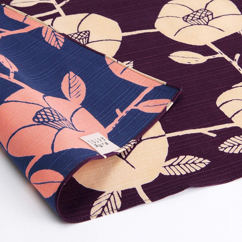 Omotenashi –  Double-Sided Dyeing Tsubaki (Camellia) Purple  – Furoshiki (Japanese Wrapping Cloth)