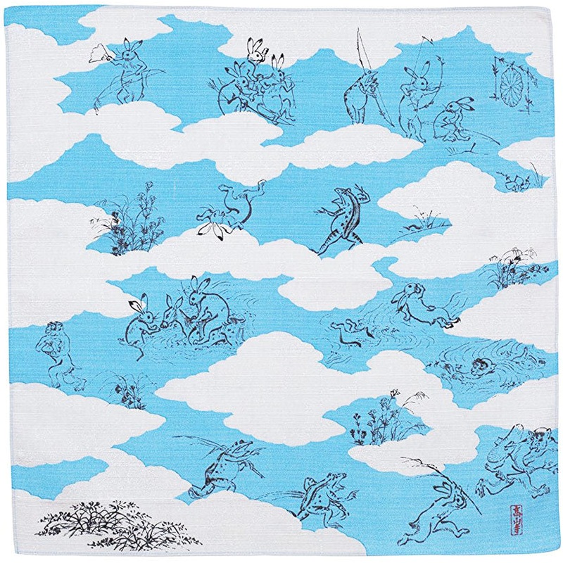 Sumidagawa – Cho Jyu Jinbutsu Giga Blue () – Furoshiki 48 x 48 cm
