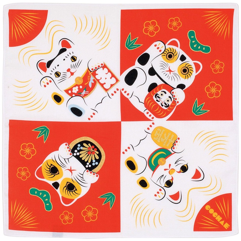 Cochae – Maneki Neko 48   – Furoshiki 48 x 48 cm