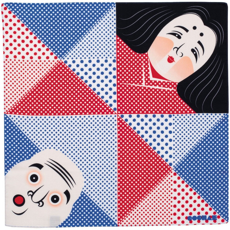 Cochae – Okame Hyotoko 48  – Furoshiki 48 x 48 cm