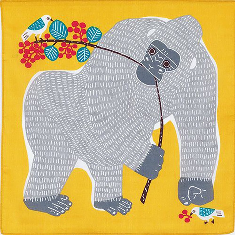 Kata Kata – Gorilla  Yellow   – Furoshiki   50 x 50 cm