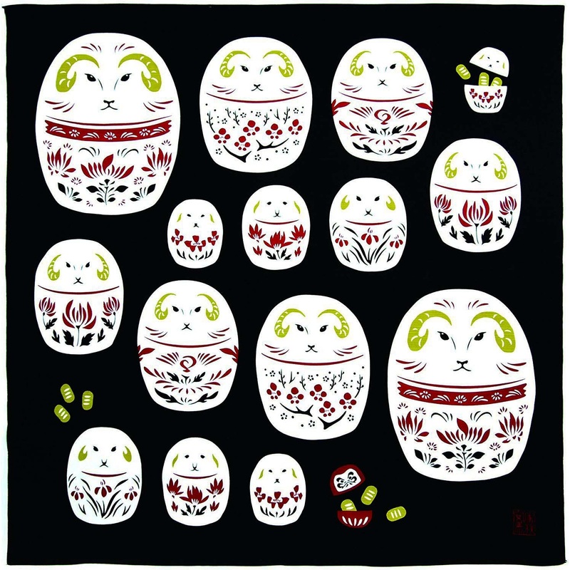 Kenema- Murenasu Hitsuji (Sheep)   – Furoshiki  90X90cm