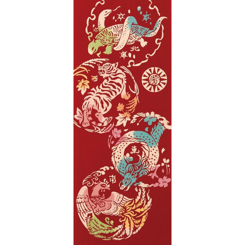 Kenema  – Shishin Red (The dyed Tenugui)