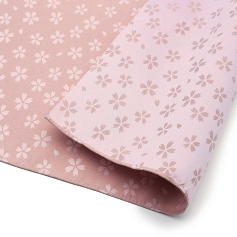 Kirara – Sakura -Double-Sided Dyeing Furoshiki – Beige/Pink – 48 x 48 cm