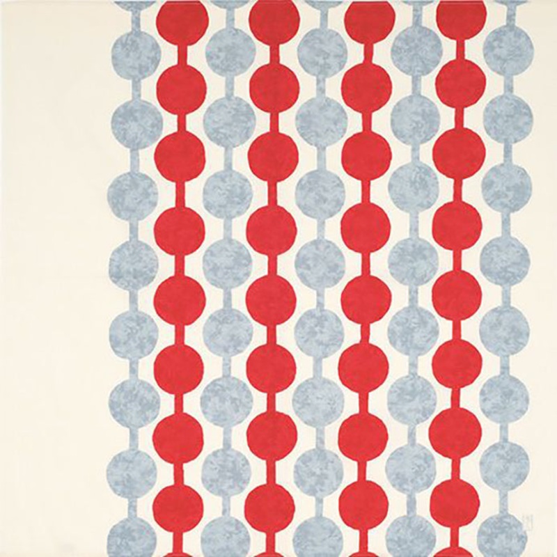 Takehisa Yumeji – Tsunagi Dango Red   – Furoshiki 90 x 90 cm