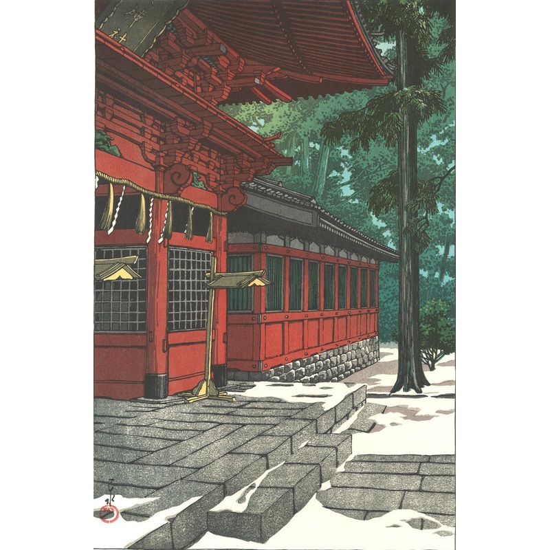 Kawase Hasui – #HKS-19  Sannou no Zansetsu (Snow at Sannou) – Free Shipping