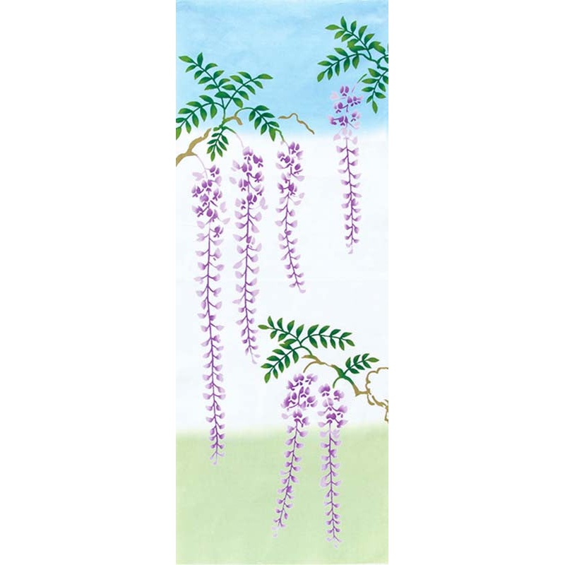 Wafuka – Seiten ni Fuji (Wisteria) ( (The dyed Tenugui)