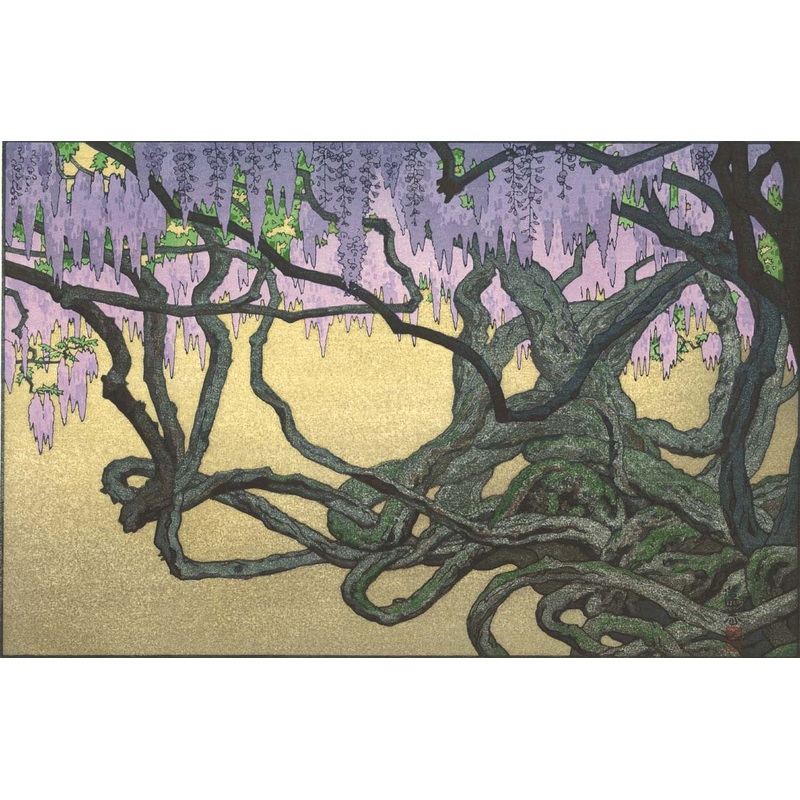 Yoshida Toshi – Ushijima no Fuji (Wistaria at Ushijima) – Free Shipping