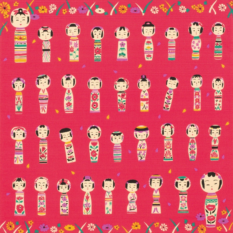 Kaiun – Kokeshi Furoshiki (Japanese Wrapping Cloth)