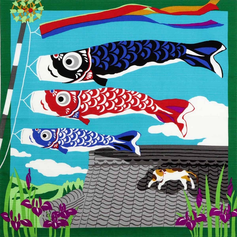 Mikeneko Mike – May Furoshiki (Japanese Wrapping Cloth)