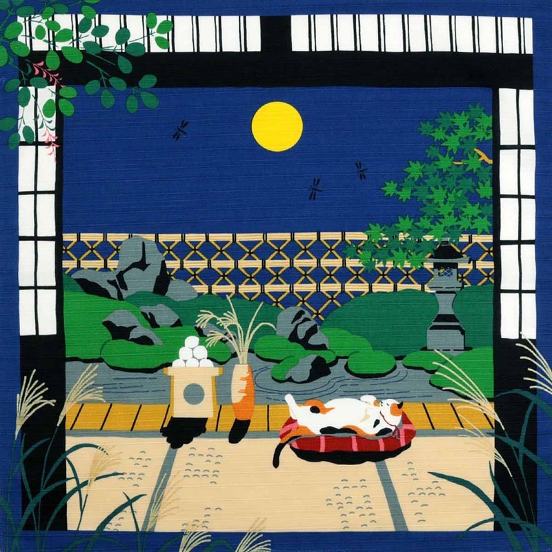 Mikeneko Mike – September Furoshiki (Japanese Wrapping Cloth)