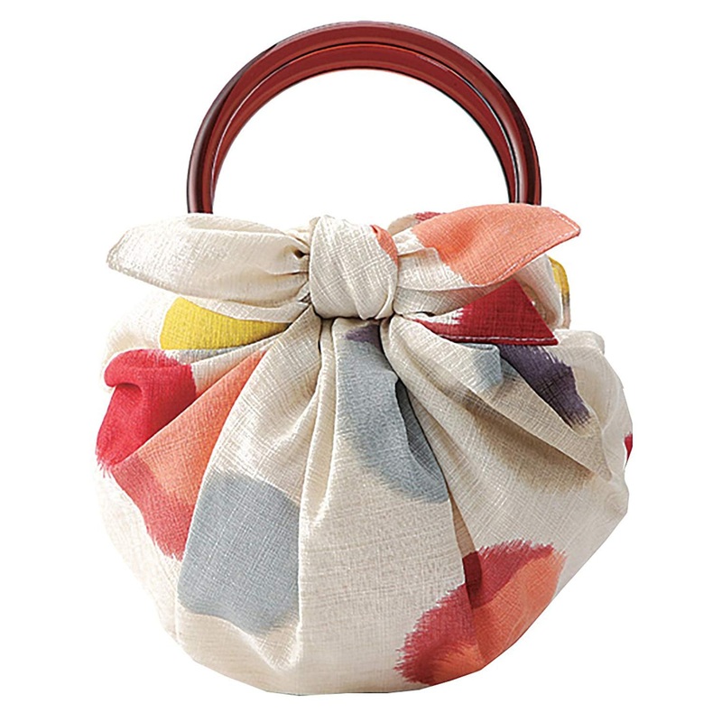 Modern Girl – Mizutama (Polka dot) – Furoshiki with two rings  70 x 70 cm