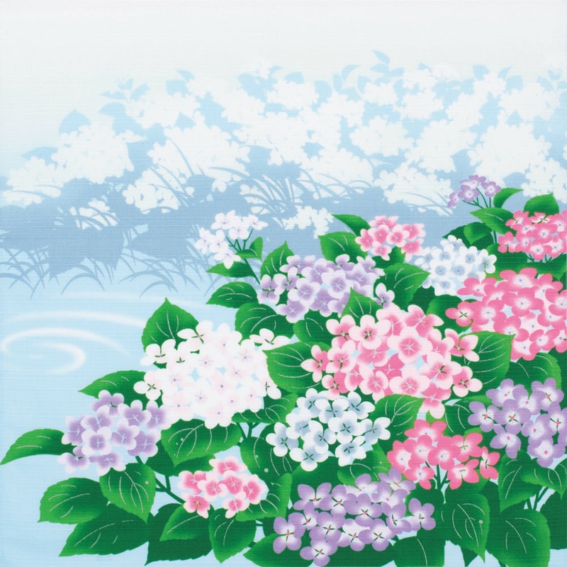 Nihon no shiki – Summer Ajisai (Hydrangea)  (Japanese Wrapping Cloth)